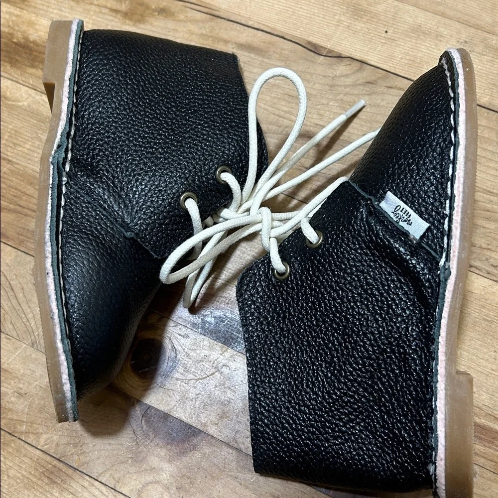 Monkey Feet Black Leather Bootie 2-3 Y